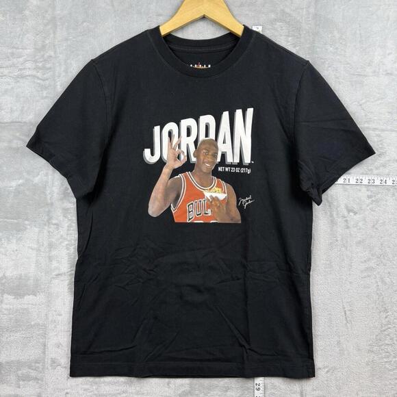 Jordan Michael Jordan Graphic T-Shirt Black Men’s Medium NET WT 23 Oz Bulls Tee - Picture 1 of 7